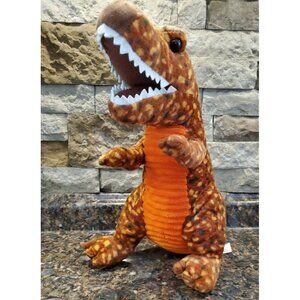 T-rex Dinosaur 13” Plush Orange And Brown Tyrannosaurus Rex Hug Fun